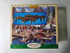 Lemax Wooden Pier Dock Set of 2 Christmas Village Collection NEW picture