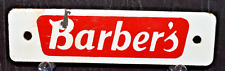 VINTAGE BARBER'S MILK CRATE TAG PORCELAIN ADVERTISING SIGN ALABAMA DAIRY picture