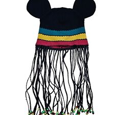 Disneyland Resort Caribbean Jamaican Beanie With Braids Beads Adult Size Hat picture