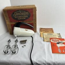 VTG Sunbeam Mixmaster Junior Hand Mixer Beaters  # J 110-120V Works in org box picture