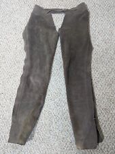 Leather Chaps Vintage Well Worn No Size See Measurements Zipper Heavy Duty picture