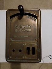 Vintage Gurney Elevator Control Panel  With Crank Shift And Box Early 1900s Rare picture