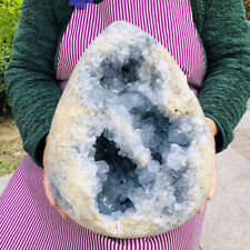 12.1KG Natural Beautiful Blue Celestite Crystal Geode Cave Mineral Specimen 2963 picture