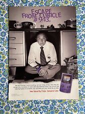 Vintage 1998 Game Boy Color Print Ad Escape To Color Man Under Desk picture