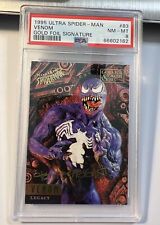 1995 Ultra Spider-Man Venom #83 Gold Foil Signature Tom Maggart PSA 8 NM-MT picture