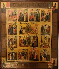 19thC Russian Icon Of The Life Of Jesus Christ picture