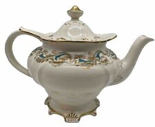 Vintage 1930s 1940s Sadler Porcelain Footed Teapot Gold Trim England Rare picture