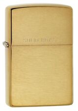 Zippo 204, Classic Brushed Solid Brass Finish Lighter, (PL) Pipe Insert picture