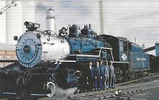 Train Railroad Chrome Postcard A37 Great Crew Western Ry 2-8-0 #75 picture