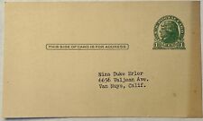 One cent blank postcard. California address. picture