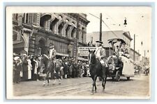 c1910's Patriotic Parade Main Street Jewel Optometrist Kids RPPC Photo Postcard picture