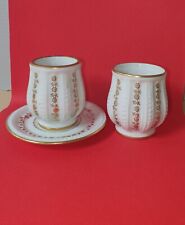Limoges Porcelaine de France Hand Painted Little Posy Mini Cups&dish  picture