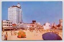 c1950s Rainbow Pier Beach Bathers Hotel Stores Long Beach California CA Postcard picture