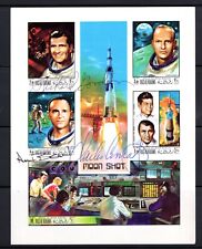 UAE 1969 Apollo 12 Entire Space Crew Autographed Souvenir Sheet Ras Al Khaima picture