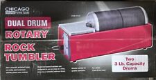 Electric Rotary Rock Tumbler Polisher Double Barrel Drum 6LB Lapidary Polisher picture