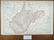 Vintage 1901 WEST VIRGINIA Map 22