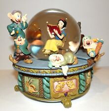 DISNEY SNOW WHITE AND THE SEVEN DWARFS WHISTLE A HAPPY TUNE MUSICAL SNOW GLOBE picture