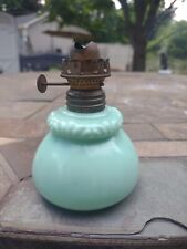 Jadeite Vintage Uranium Glass mini Oil Lamp picture