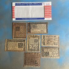 Colonial and Revolutionary Currency - set “A” Vintage Reproductions 1773 - 1781 picture