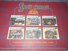 WALT DISNEY'S SNOW WHITE SET OF 6 REPRODUCTION 1937 THEATER LOBBY CARDS        picture