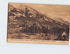 Postcard Banff Hotel & Mount Rundle Banff Alberta Canada picture