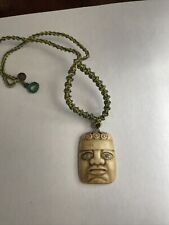 Olmec Guatemalan Jade Jadeite Pounamu  Pendant NZ Greenstone Antique RARE Maori picture