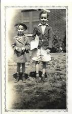 1930'S CHILDREN Found ANTIQUE PHOTOGRAPH bw KIDS Original VINTAGE 111 13 X picture