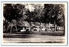 1936 Linwood Cottages Cabins Lake Osakis Minnesota MN RPPC Photo Postcard picture