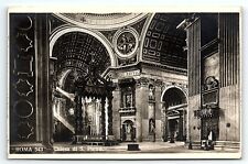 1920s ROME ST PETERS BASILICA ALTAR OF CONFESSION VATICAN RPPC POSTCARD P1318 picture