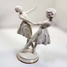 Hutschenreuther Porcelain Carl Werner Dancing Girls Figurine Germany Signed Gold picture
