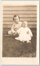 Postcard - Two Young Siblings Picture picture