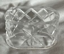 Vintage Set of 4 Acrylic Cut Clear Napkin Rings picture