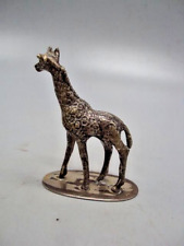 Rare Piece Unique 925  Silver Giraffe Statue Representing African Civilization picture