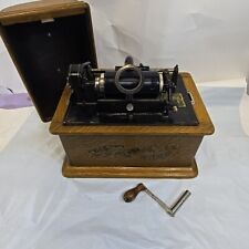 1903 Edison Standard Model B Cylinder Phonograph Table Top w/ Crank Working  picture