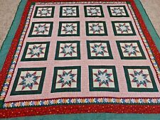 8 point star Farm Primative Cheaters Quilt 90