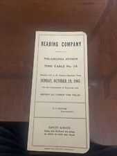 Reading Company - Philadelphia Division - Timetable 16 10/29/1961 picture