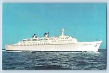 Miami Florida FL Postcard Steamship Emerald Seas Eastern SS Lines Inc. c1960's picture