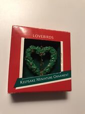 Hallmark Keepsake Miniature Ornament 1989~ Lovebirds *see pics, see below* NIB picture