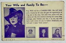 Wife And Family To Be. Career Girl. Early 1900S Postcard Love And Romance. picture