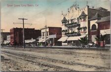 1907 LONG BEACH, California HAND-COLORED Postcard 
