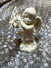 Mikasa Cherub Angel Holding Tree  Figurine Holiday Elegance FK001 Fine Porcelain picture