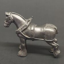 Pewter Figurine Percheron Draft Clydesdale Horse 1.5