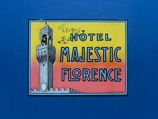 Hotel Majestic (Florence) Deco - Luggage Label picture
