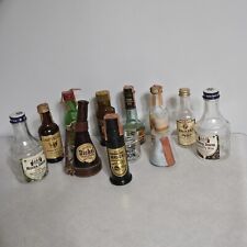 Lot of 12 Vintage Spirits Mini Airplane Liquor Bottles Whisky Tax Stamps EMPTY picture