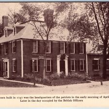 c1930s Concord, MA Old Wright Tavern 1747 Revolutionary War Headquarters PC A242 picture