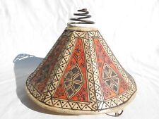 Vintage Hand Painted Tribal Animal Hide Lamp Shade LS1 picture