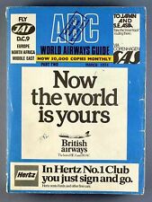 ABC WORLD AIRWAYS GUIDE MARCH 1974 AIRLINE TIMETABLE PART TWO BLUE BOOK UTA MEA picture