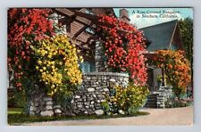 CA-California, Rose Covered Bungalow, Antique, Vintage c1924 Postcard picture