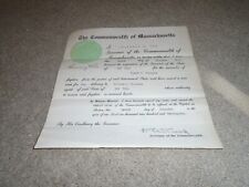 1921 Massachusetts Extradition Document Signed Governor Channing H. Cox picture