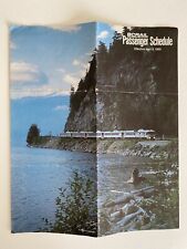 1990 BC Rail British Columbia Canada Railway Passenger Train Schedule Time Table picture